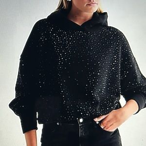 Crystal embellished rhinestone hoodie Express!! ISO